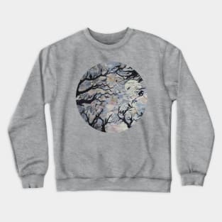 Creepy crows cawing Under the October Moon Crewneck Sweatshirt